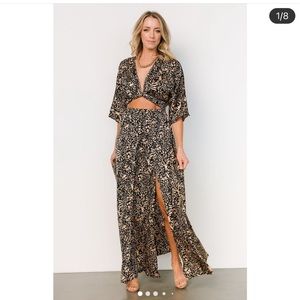 Baltic Born Black and Tan Maxi Dress